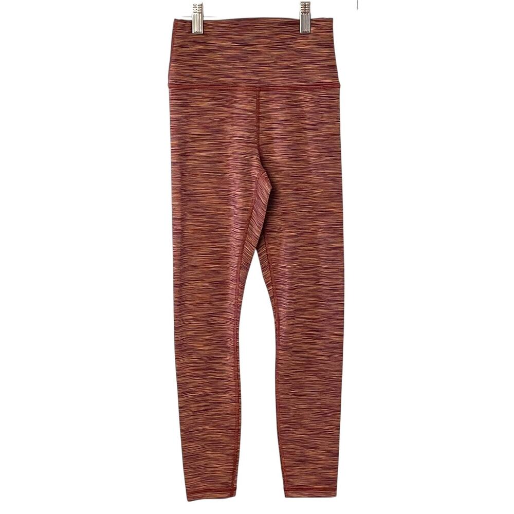 Athleta Transcend Textured 7/8 Tight Legging Red Rust Multicolor XS
